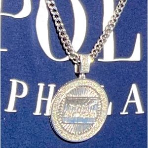 Mens White Gold Chain - 10K White Gold Hollow Chain - 28 inches / 4.5 mm / White